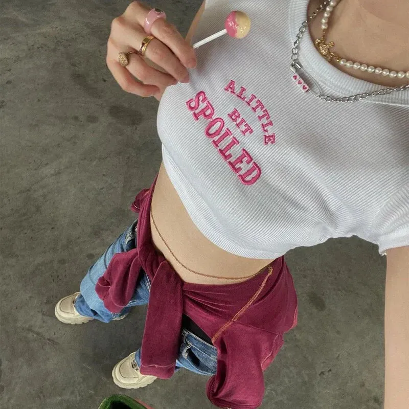 A Little Bit Spoiled Crop Top