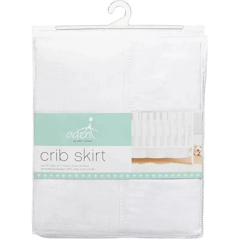 Aden   Anais - Crib Skirt White