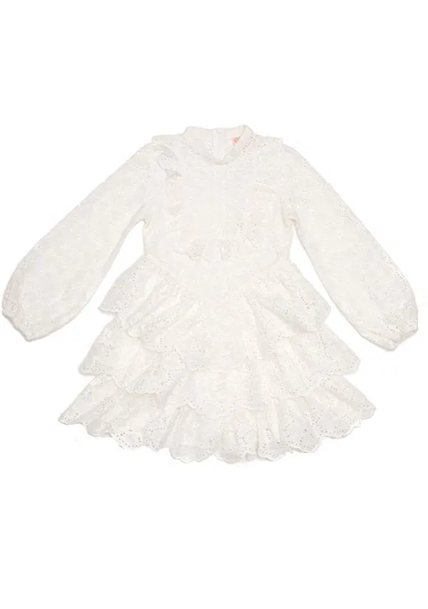 Amalfi Frilly Long Sleeve Dress (Size 4-5Y left)