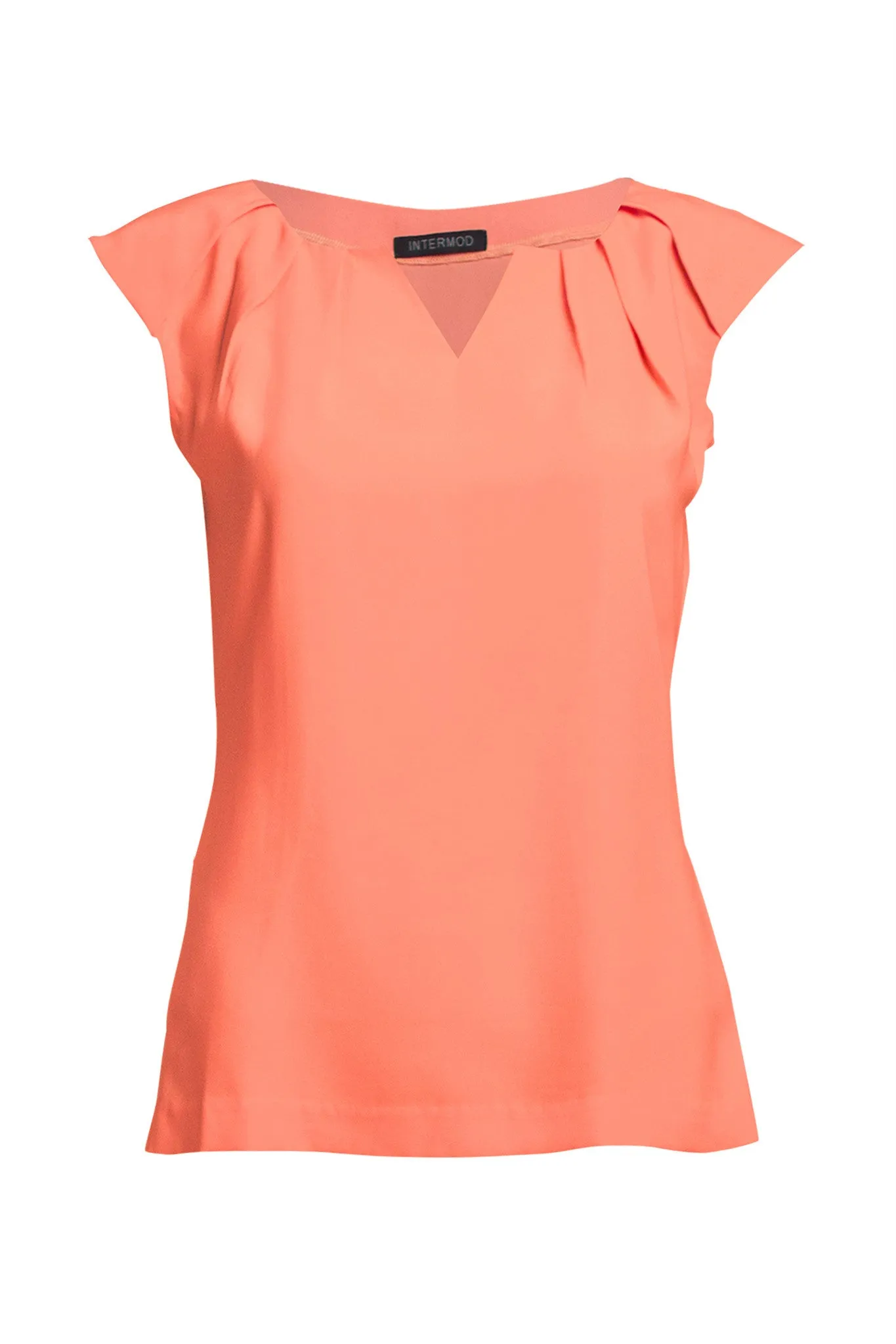 Blush Pleated Neck Blouse