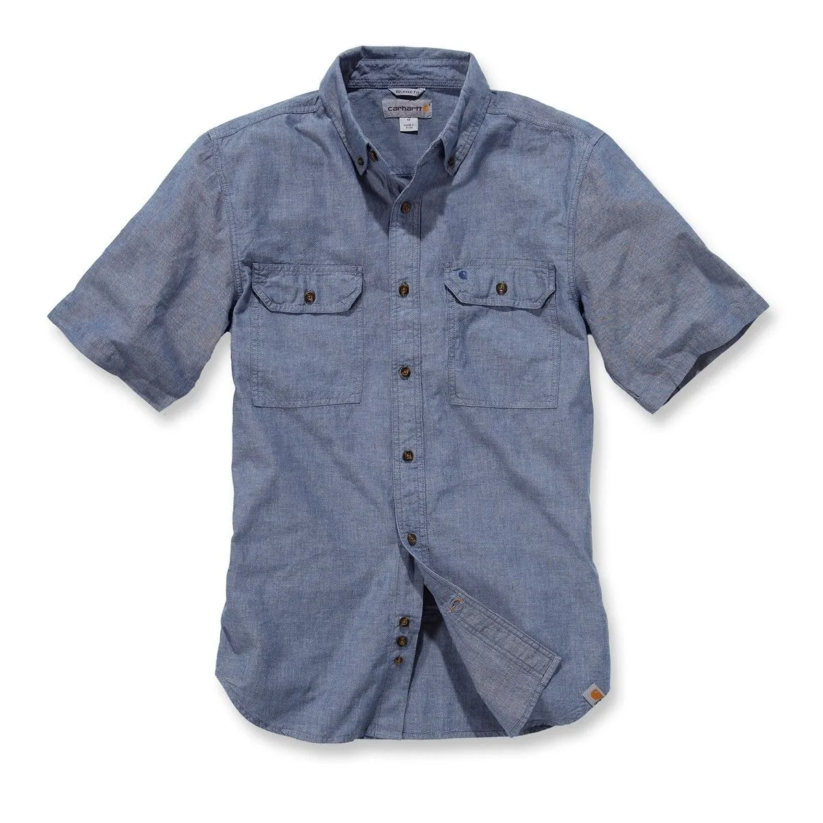 Carhartt&#x20;S200&#x20;Fort&#x20;Solid&#x20;s&#x2F;s&#x20;Shirt&#x20;-&#x20;Black&#x20;Chambray