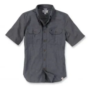 Carhartt&#x20;S200&#x20;Fort&#x20;Solid&#x20;s&#x2F;s&#x20;Shirt&#x20;-&#x20;Black&#x20;Chambray