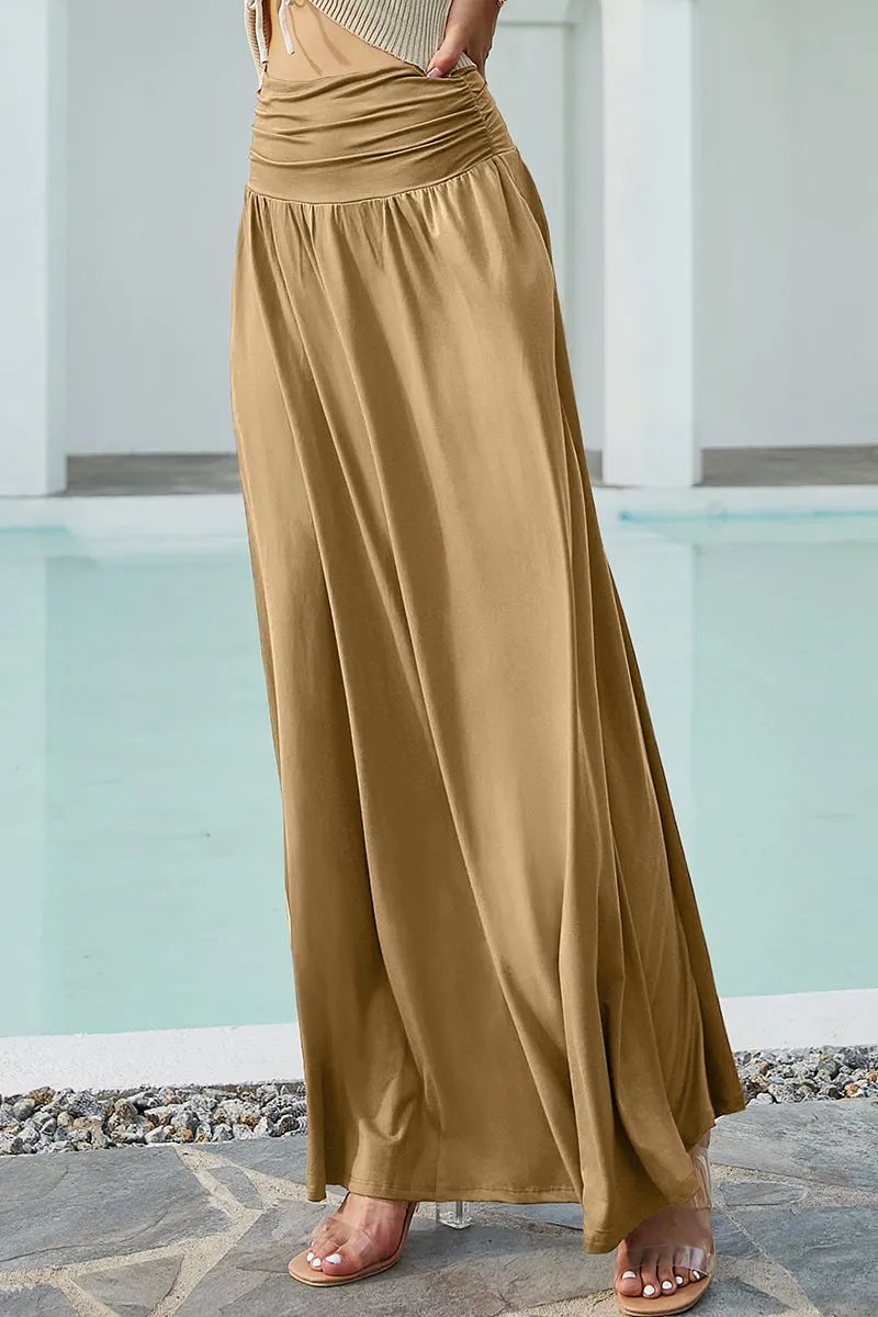 CASUAL LONG LENGTH MAXI STYLE WAIST LIGHT SKIRT