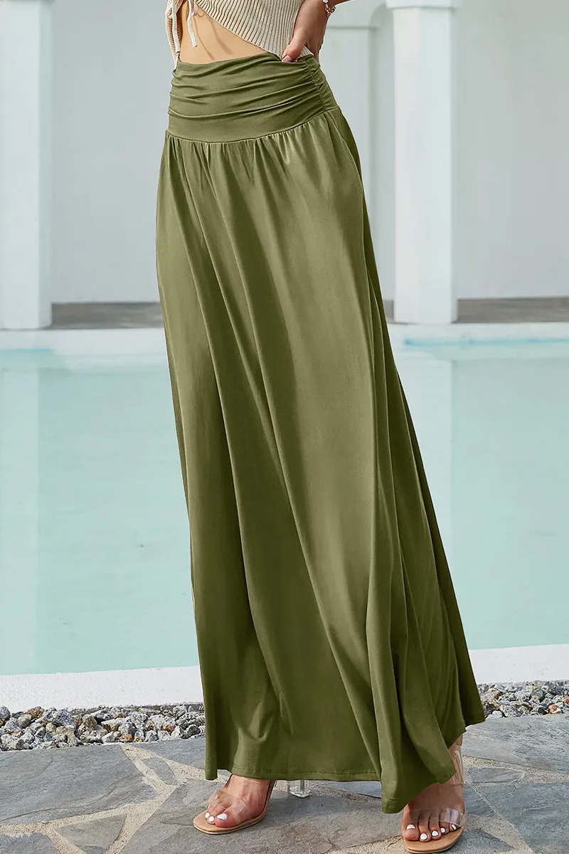 CASUAL LONG LENGTH MAXI STYLE WAIST LIGHT SKIRT