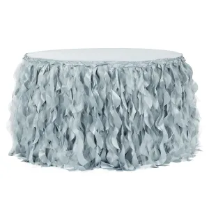 Curly Willow 17ft Table Skirt - Dusty Blue