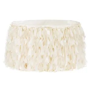 Curly Willow 21ft Table Skirt - Ivory