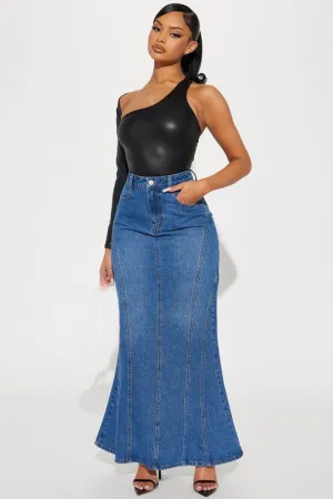 DENIM MAXI SKIRTS