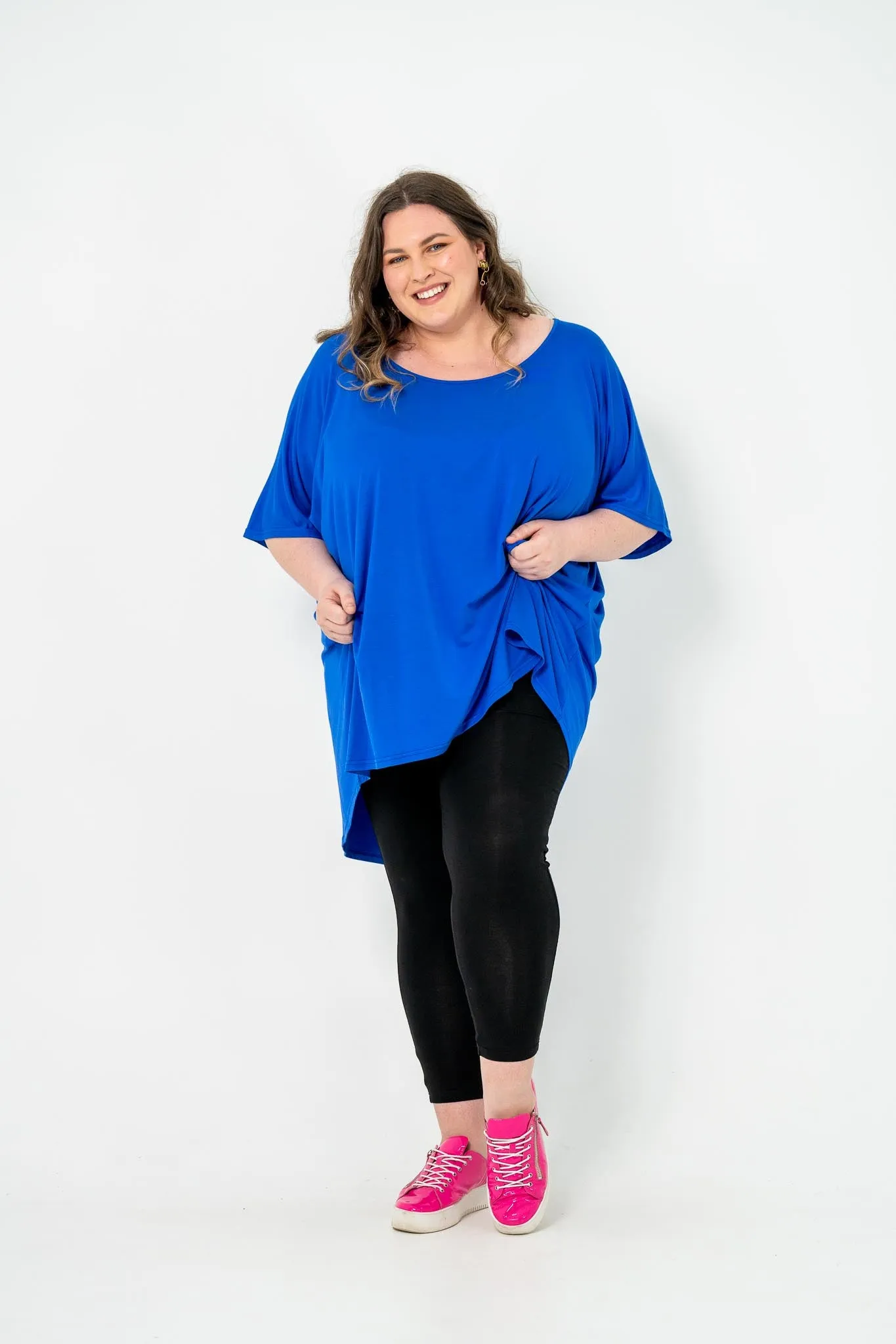 'ENVY' OVERSIZED Box Top - Cobalt