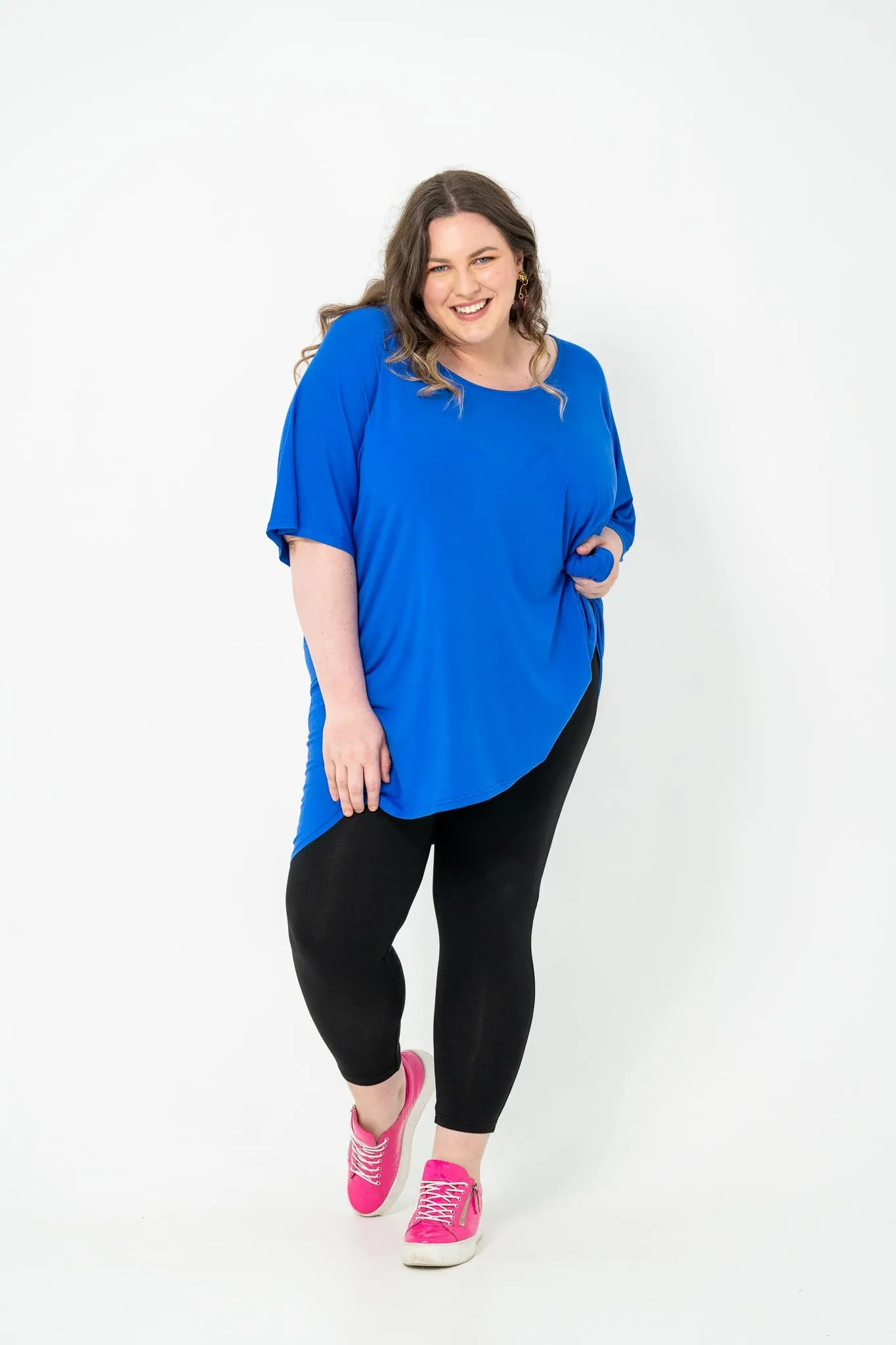 'ENVY' OVERSIZED Box Top - Cobalt