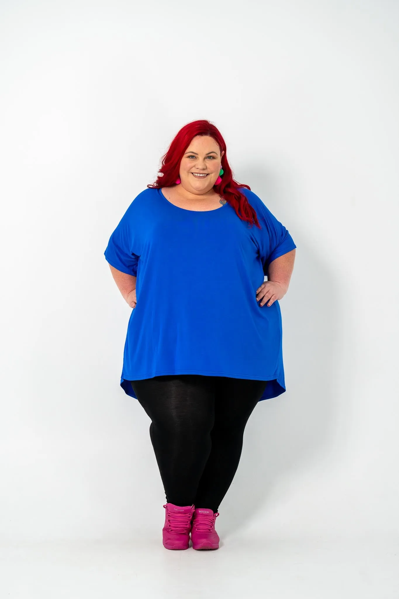 'ENVY' OVERSIZED Box Top - Cobalt