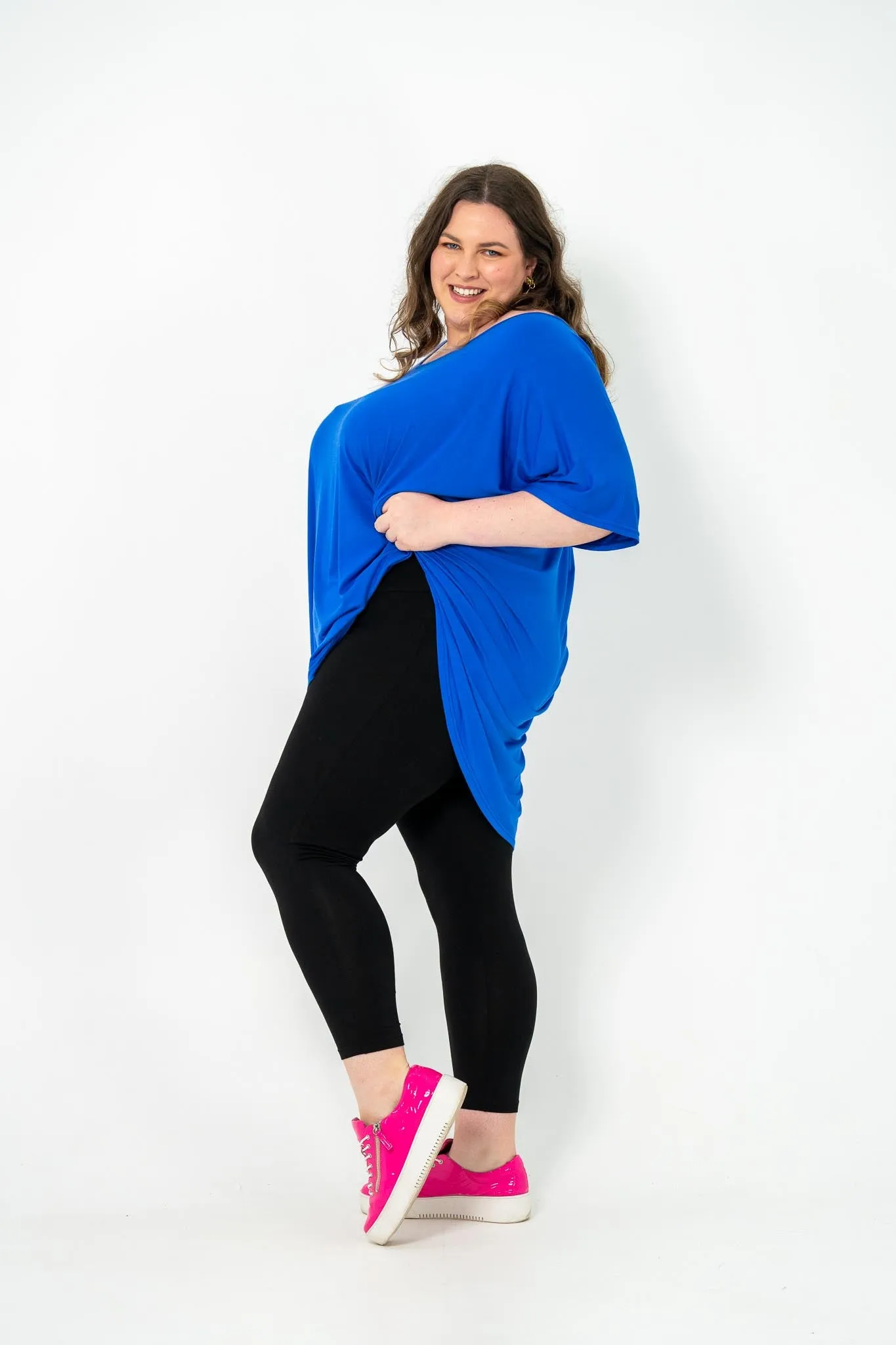 'ENVY' OVERSIZED Box Top - Cobalt