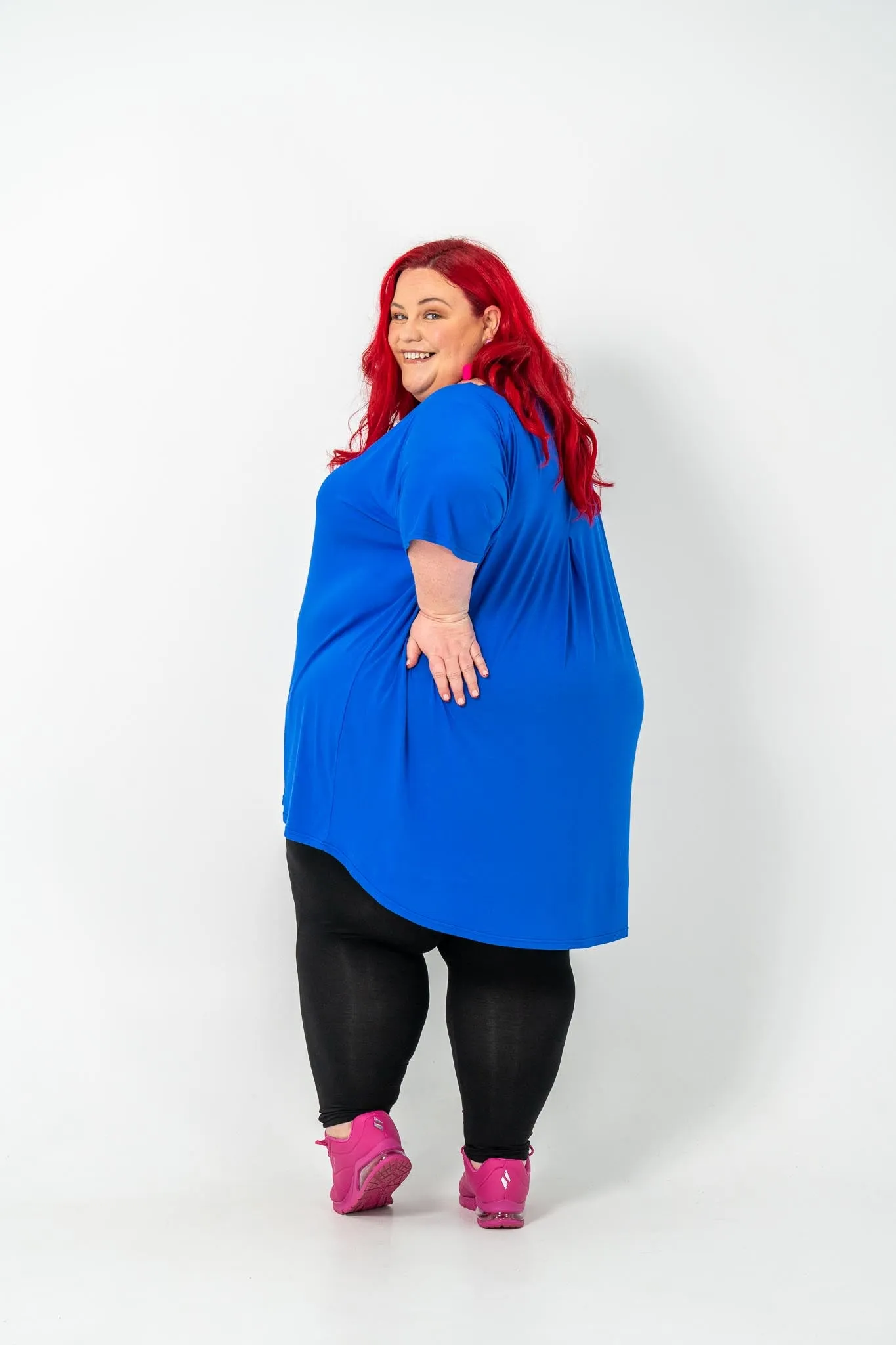 'ENVY' OVERSIZED Box Top - Cobalt