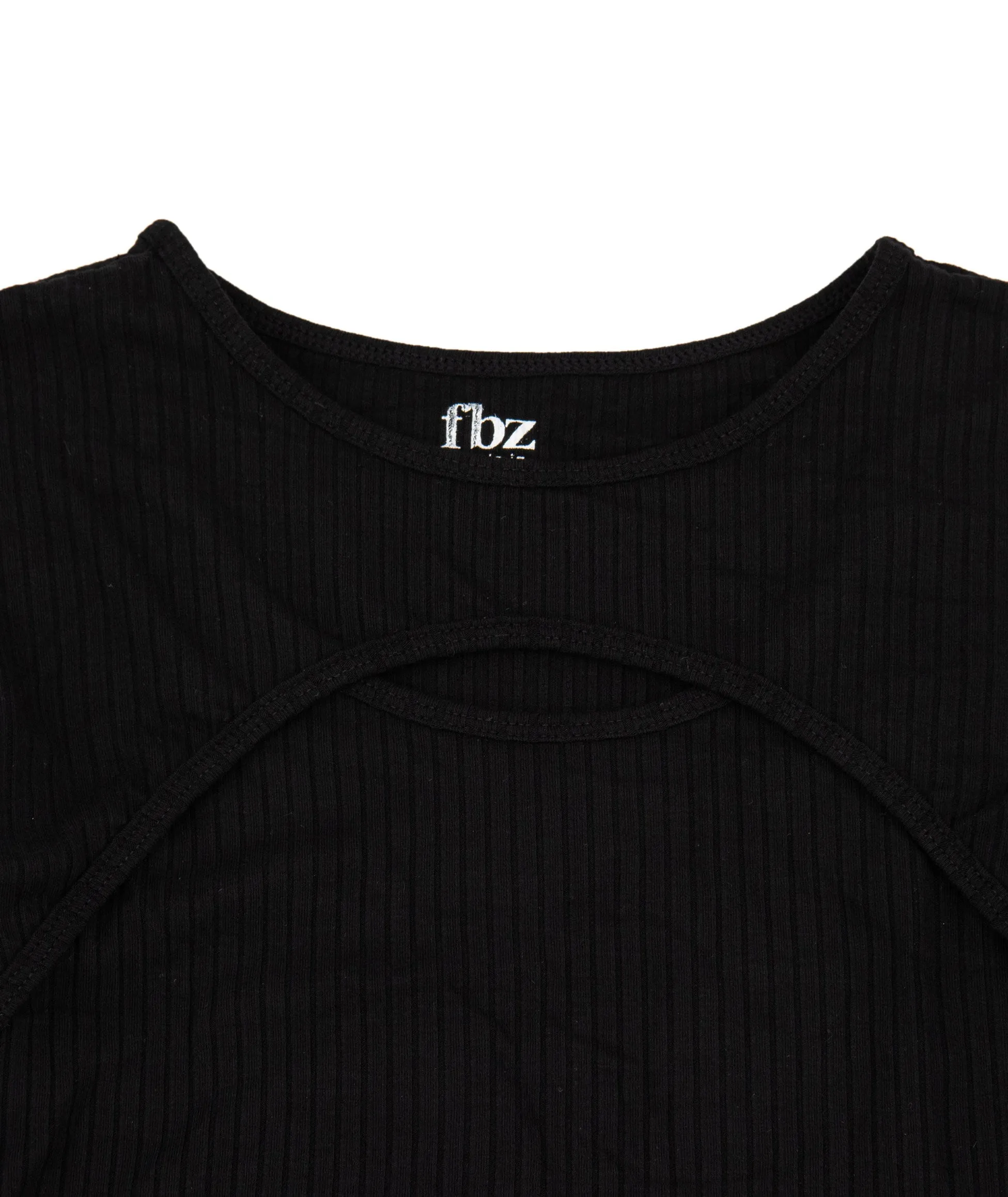 FBZ Girls Open Neck Rib Top