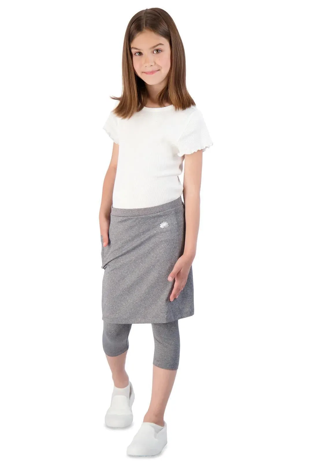 GIRLS Fit Snoga Athletic Skirt in Gray (Petite)