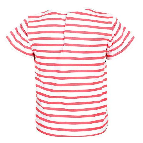 GIRLS STRIPED T-SHIRT - PINK