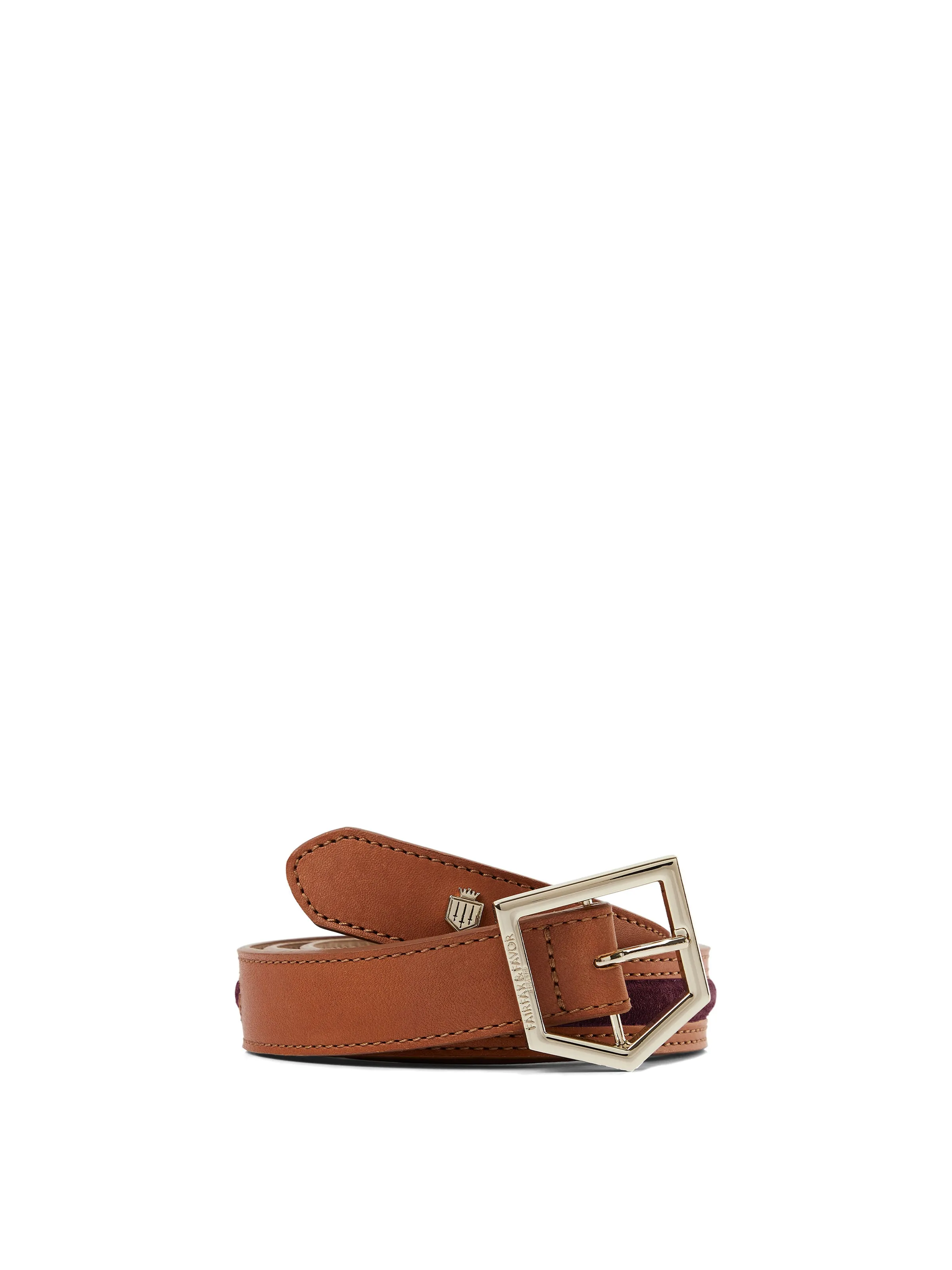 Hampton Belt - Tan & Plum