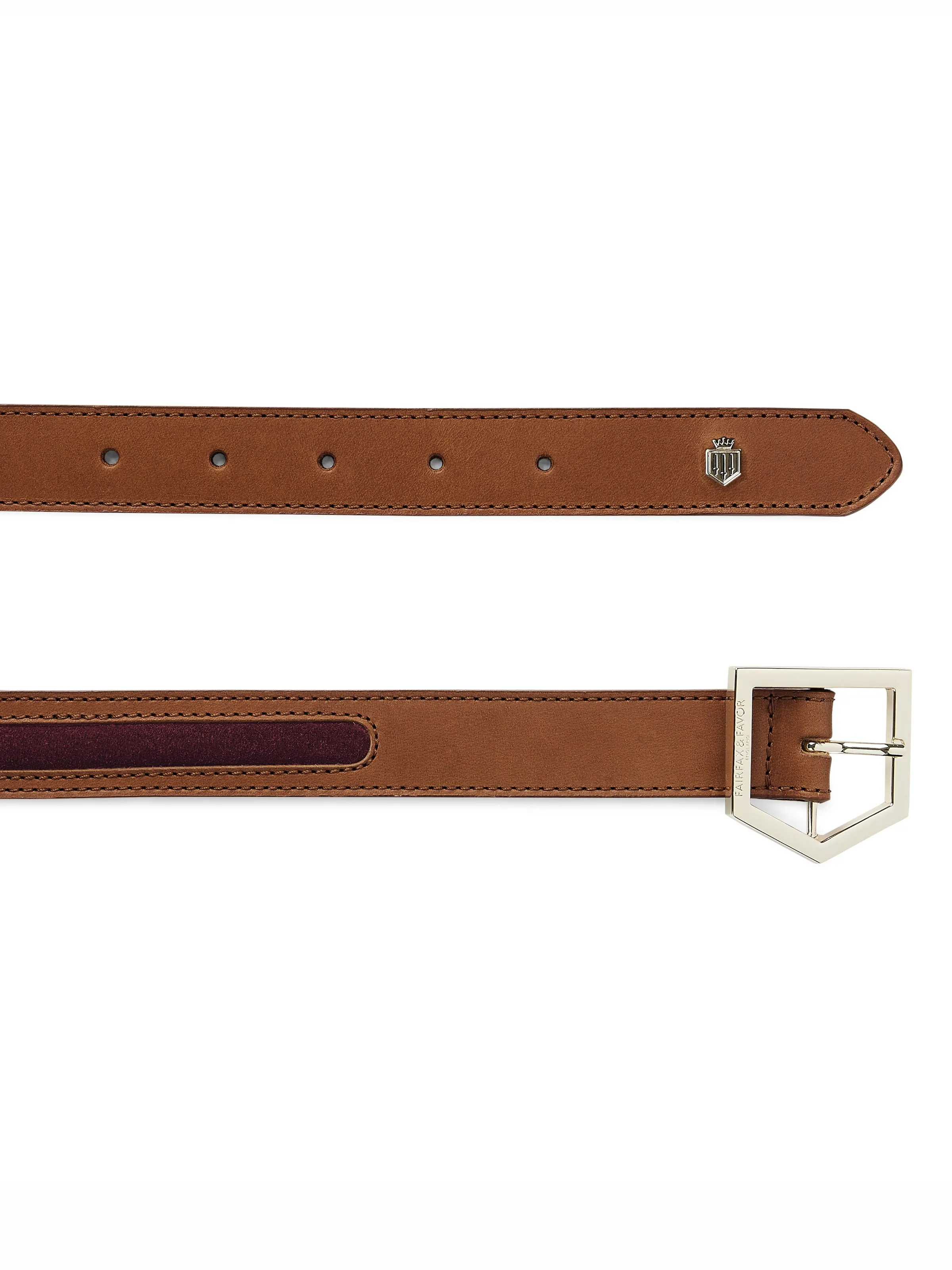 Hampton Belt - Tan & Plum