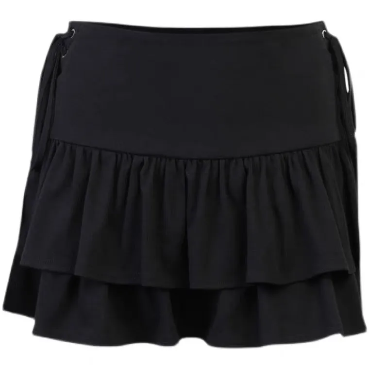 INS FASHION BLACK HIGH WAIST CAKE SKIRT BY70156