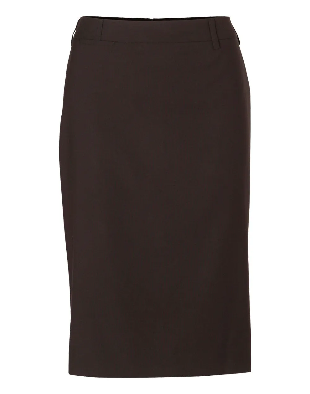 Ladies Poly/Viscose Stretch Mid Length Lined Pencil Skirt - M9471