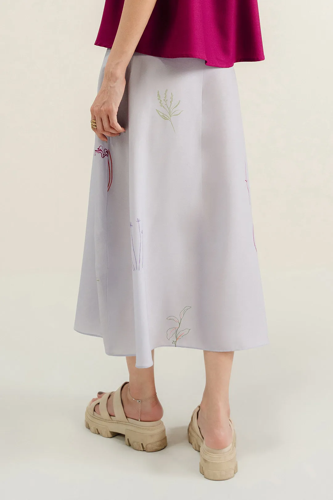 Lilac Box Pleat Skirt