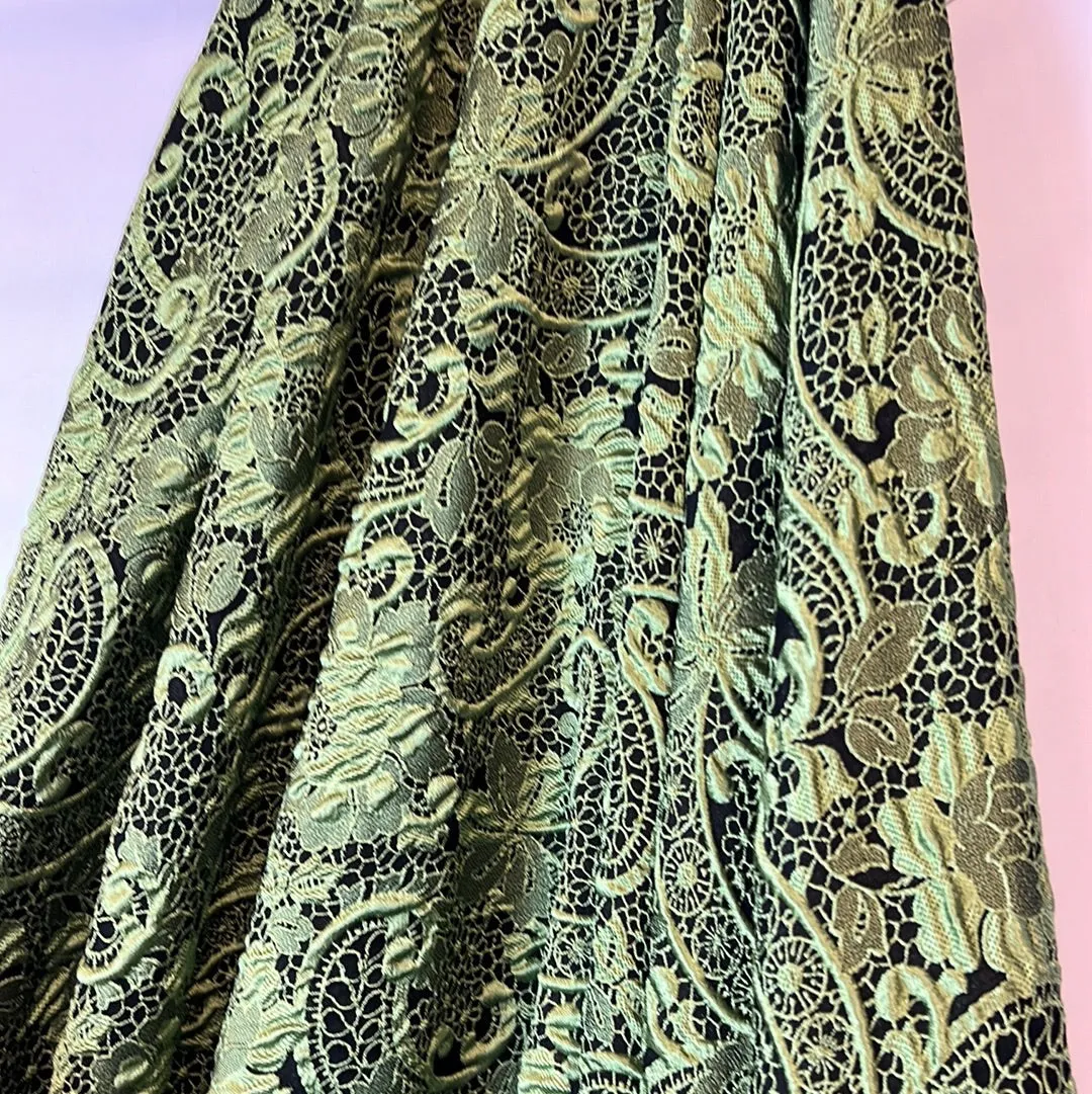 Lime parade Soft Cloque Brocade