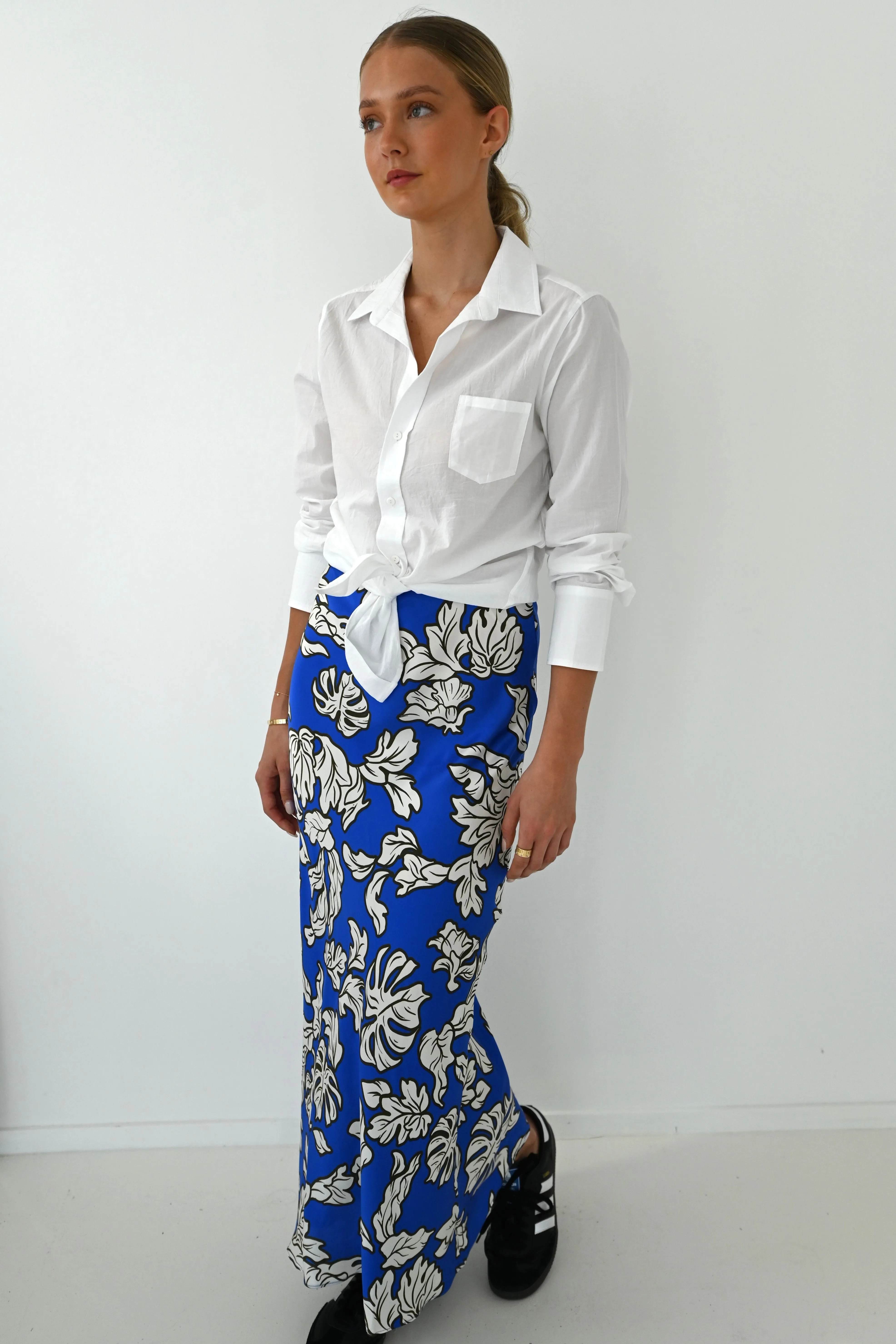 London Long Skirt | Capri Cobalt