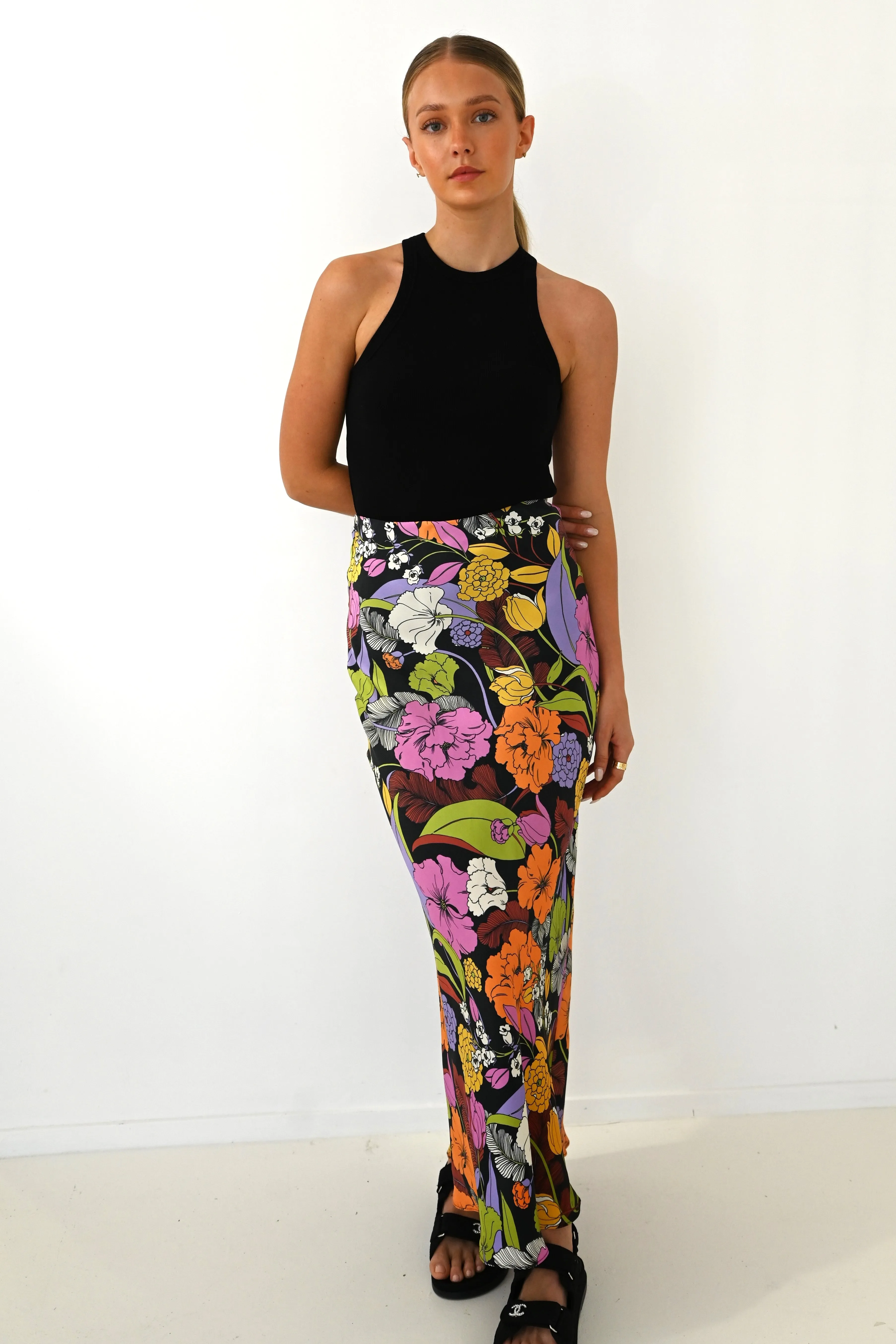 London Long Skirt | Vintage Floral