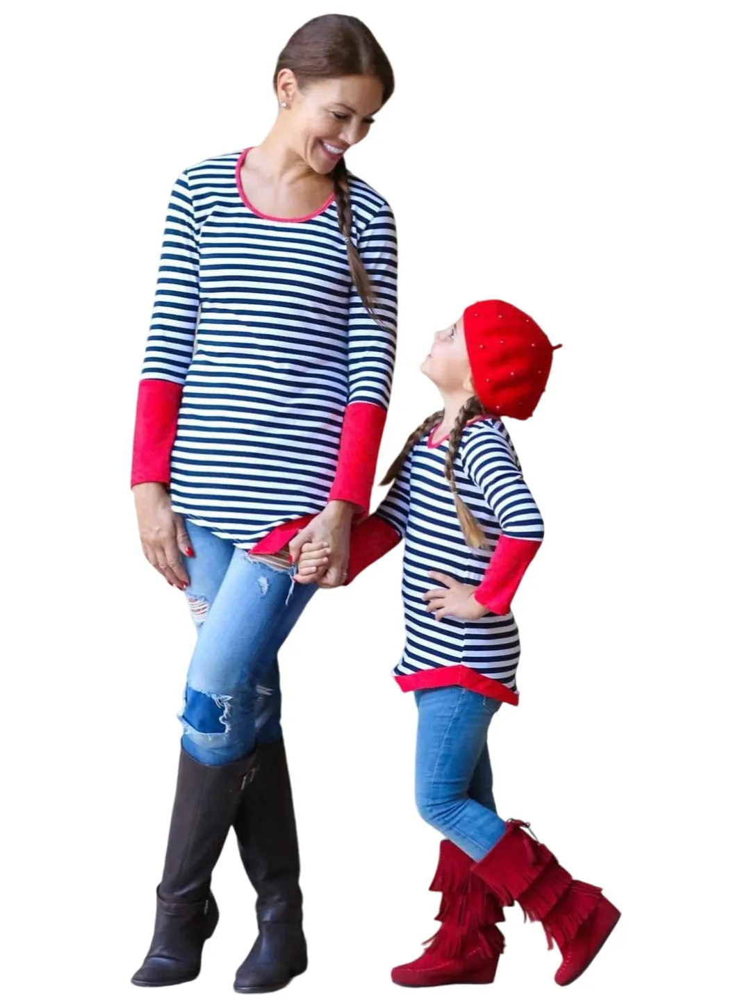 Mommy And Me Stripes On Deck Tunic