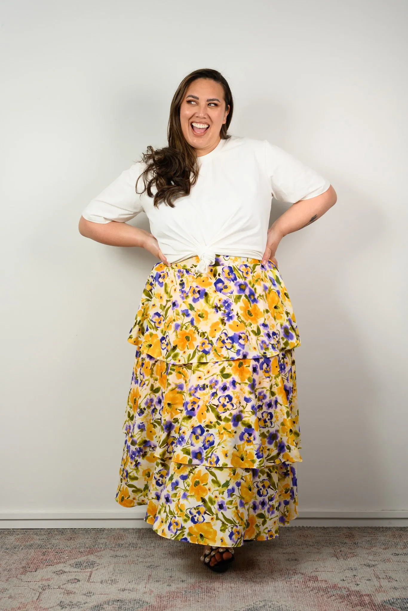 Ophelia skirt - Yellow floral