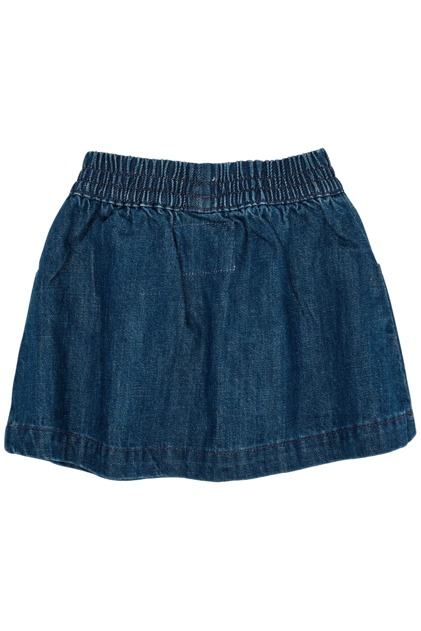 ORGANIC POCKET SKIRT - DARK INDIGO BLUE WASHED