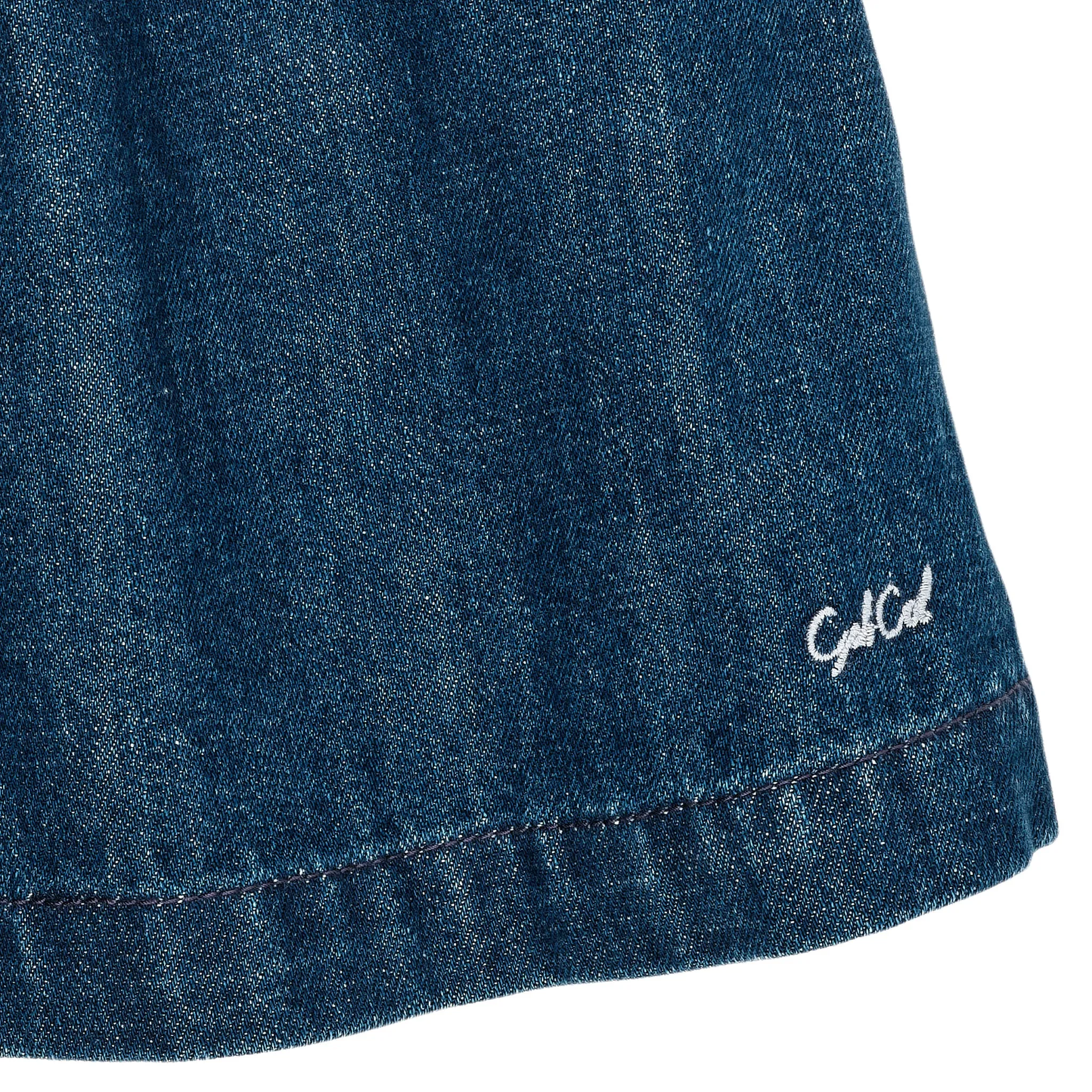 ORGANIC POCKET SKIRT - DARK INDIGO BLUE WASHED