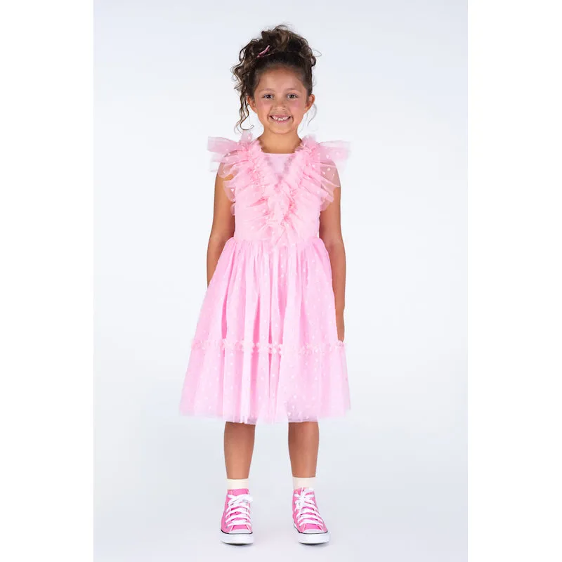 Rock Your Kid Pink Heart Tulle Party Dress