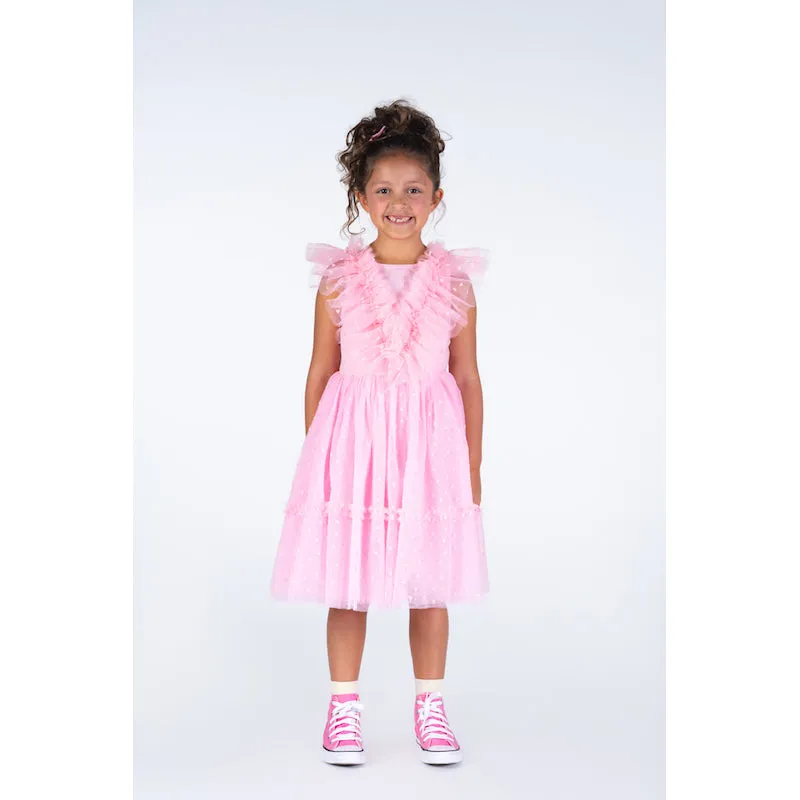 Rock Your Kid Pink Heart Tulle Party Dress