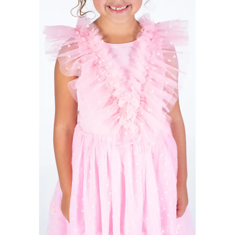 Rock Your Kid Pink Heart Tulle Party Dress