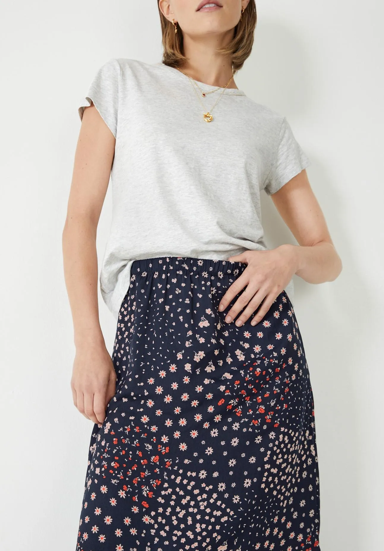 Santana Floral Printed Midi Skirt