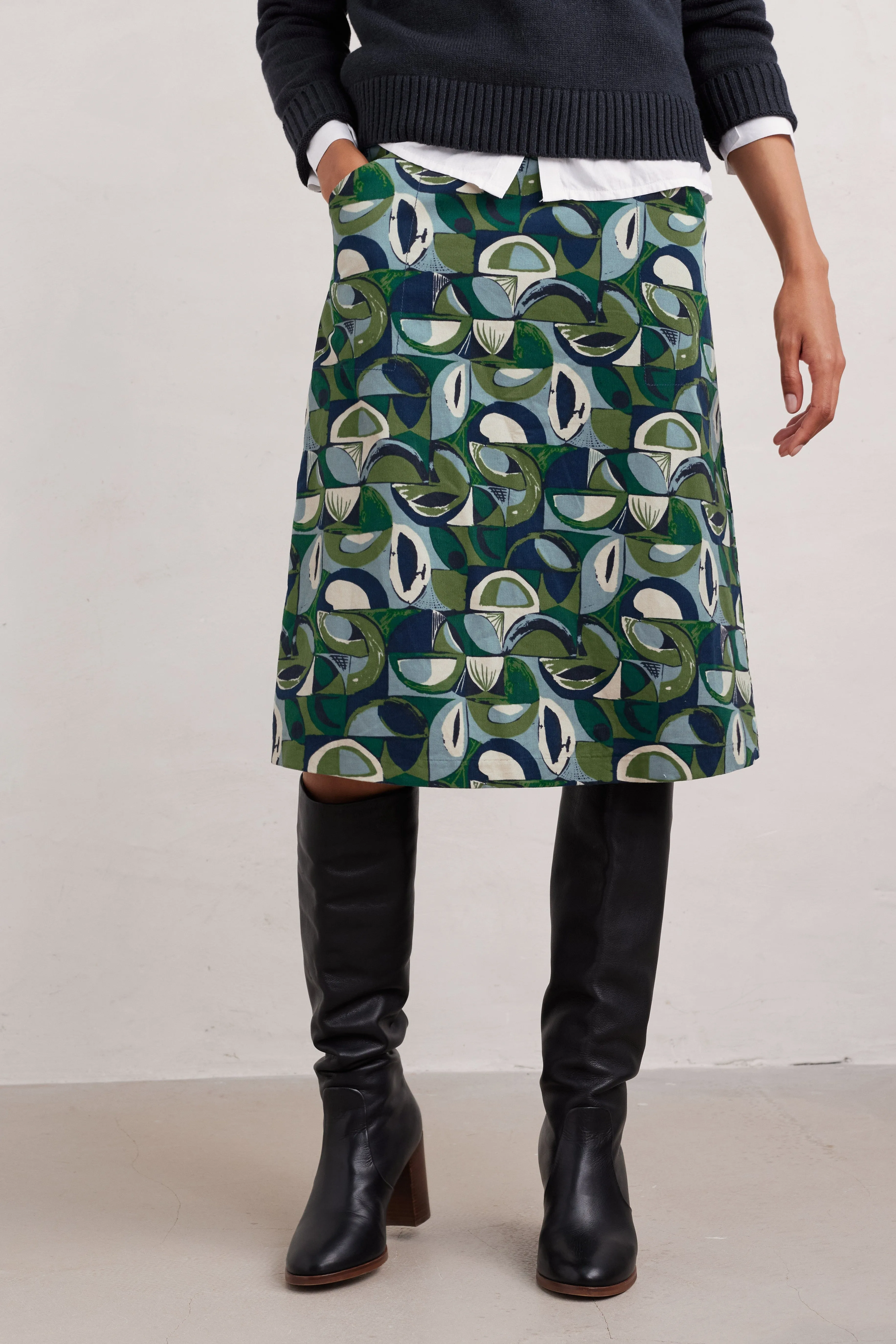 Seasalt Forest View Skirt in Land Forms Cut Grass