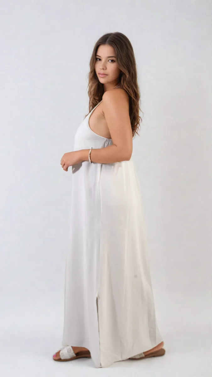 Spaghetti Strap Side Slit Maxi Dress