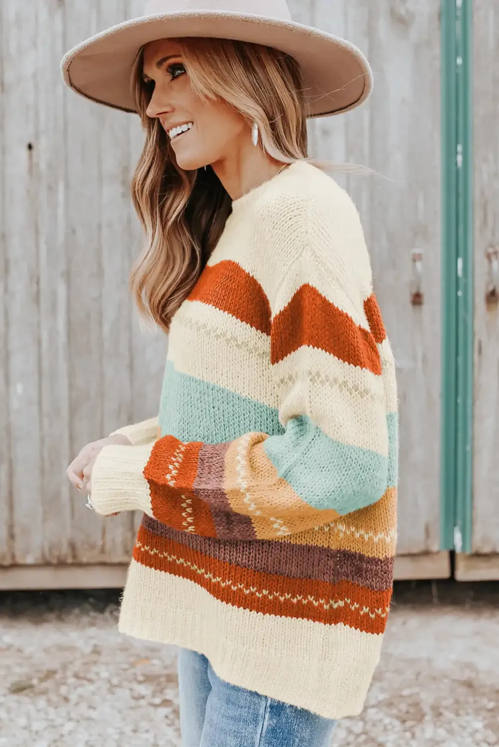 Striped Color Block Sweater