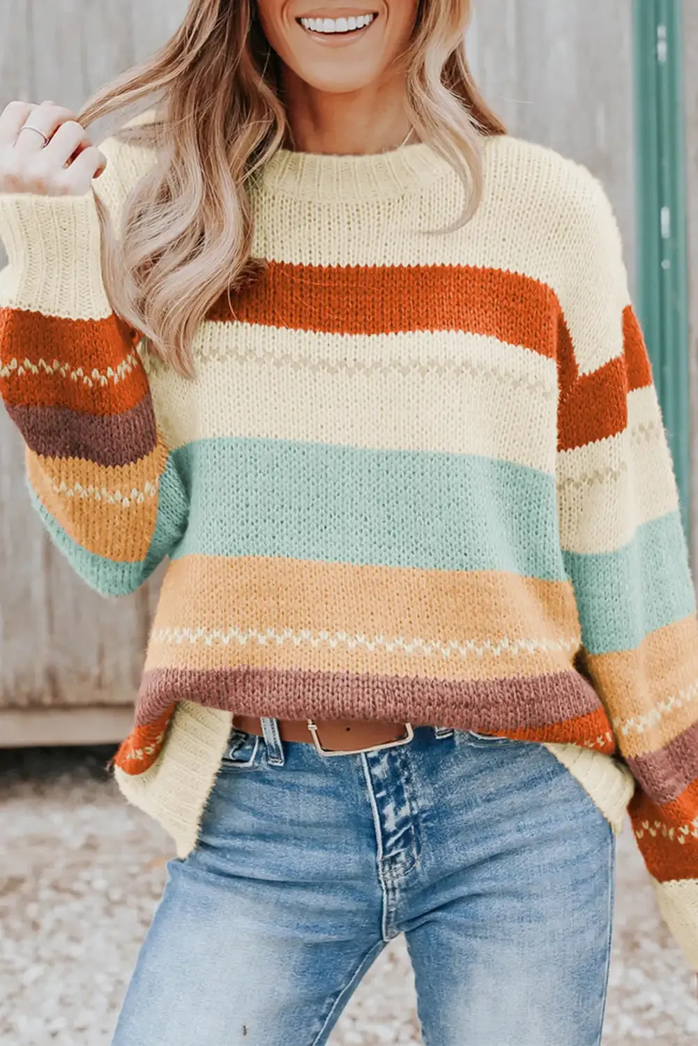 Striped Color Block Sweater