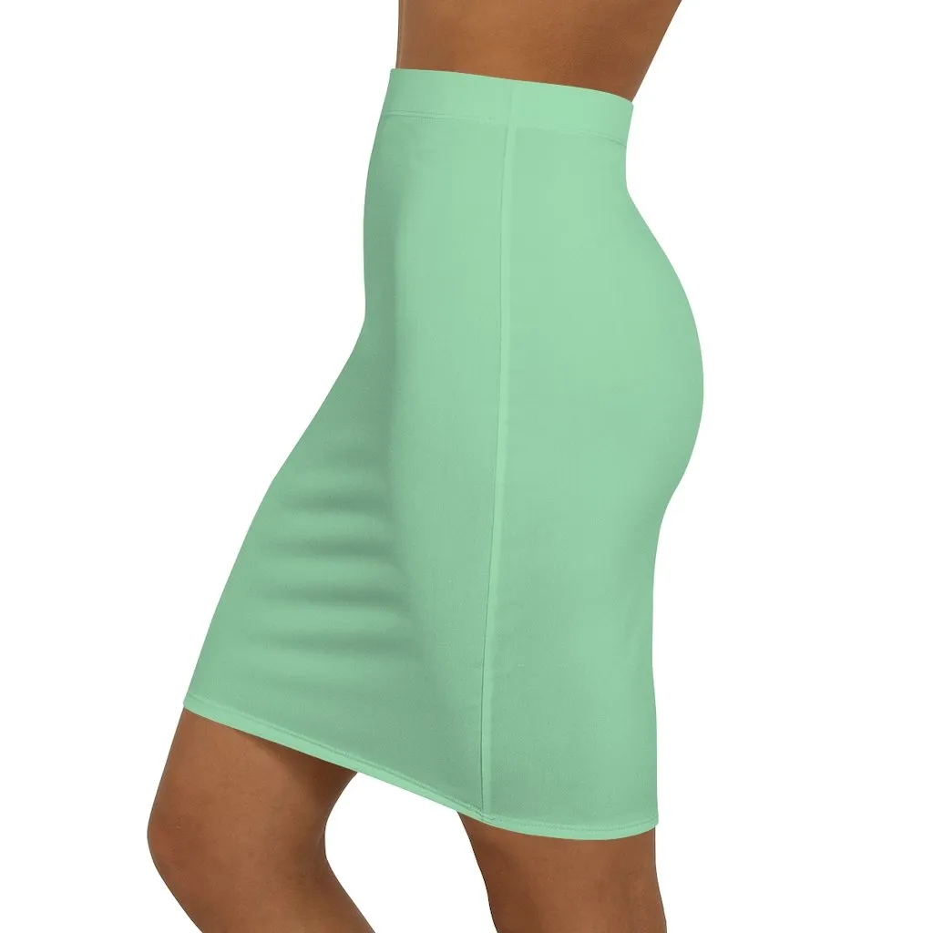 Uniquely You Womens Skirt / Mint Green Pencil Skirt