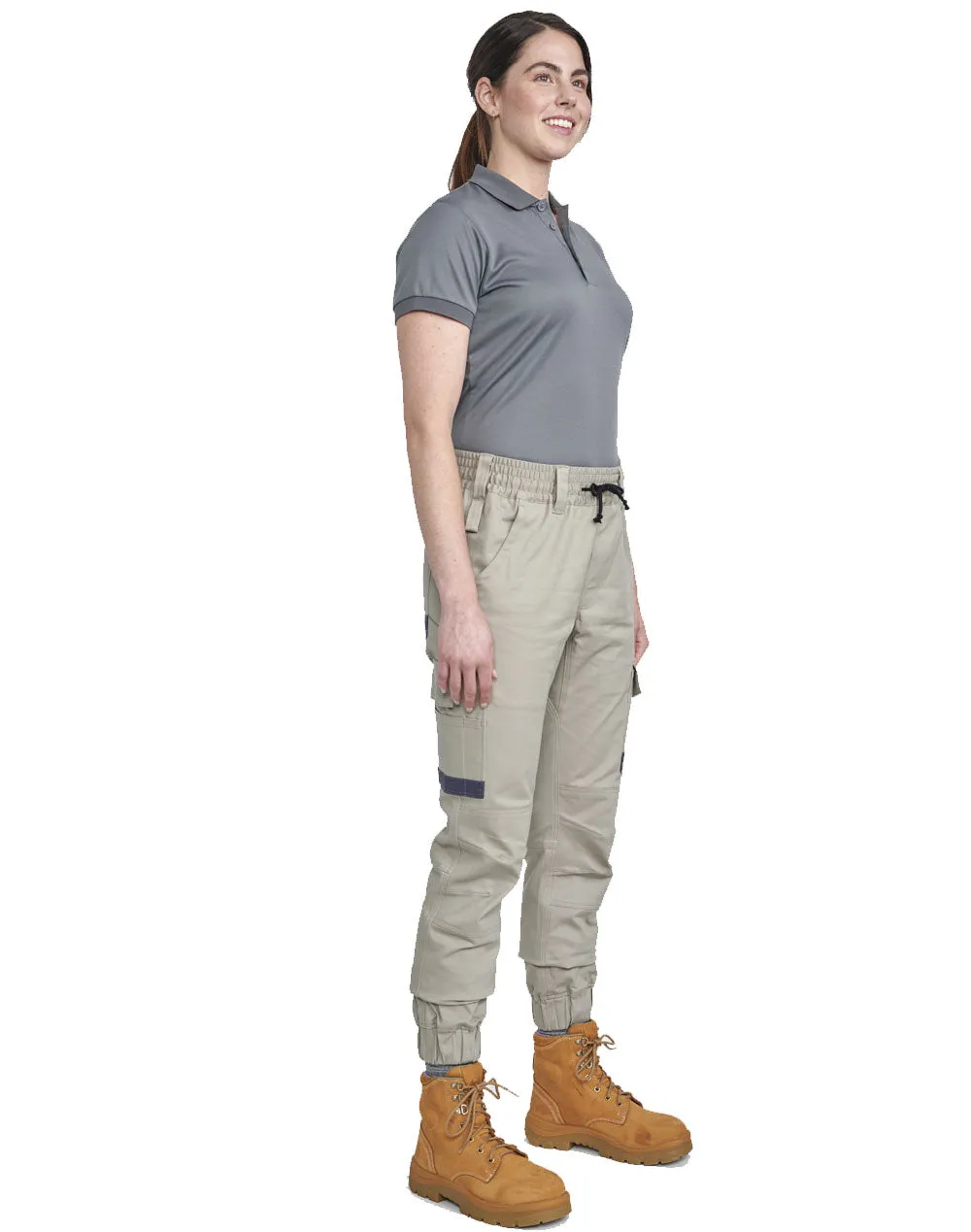 Unisex Cotton Stretch Drill Cuffed Work Pants - WP28