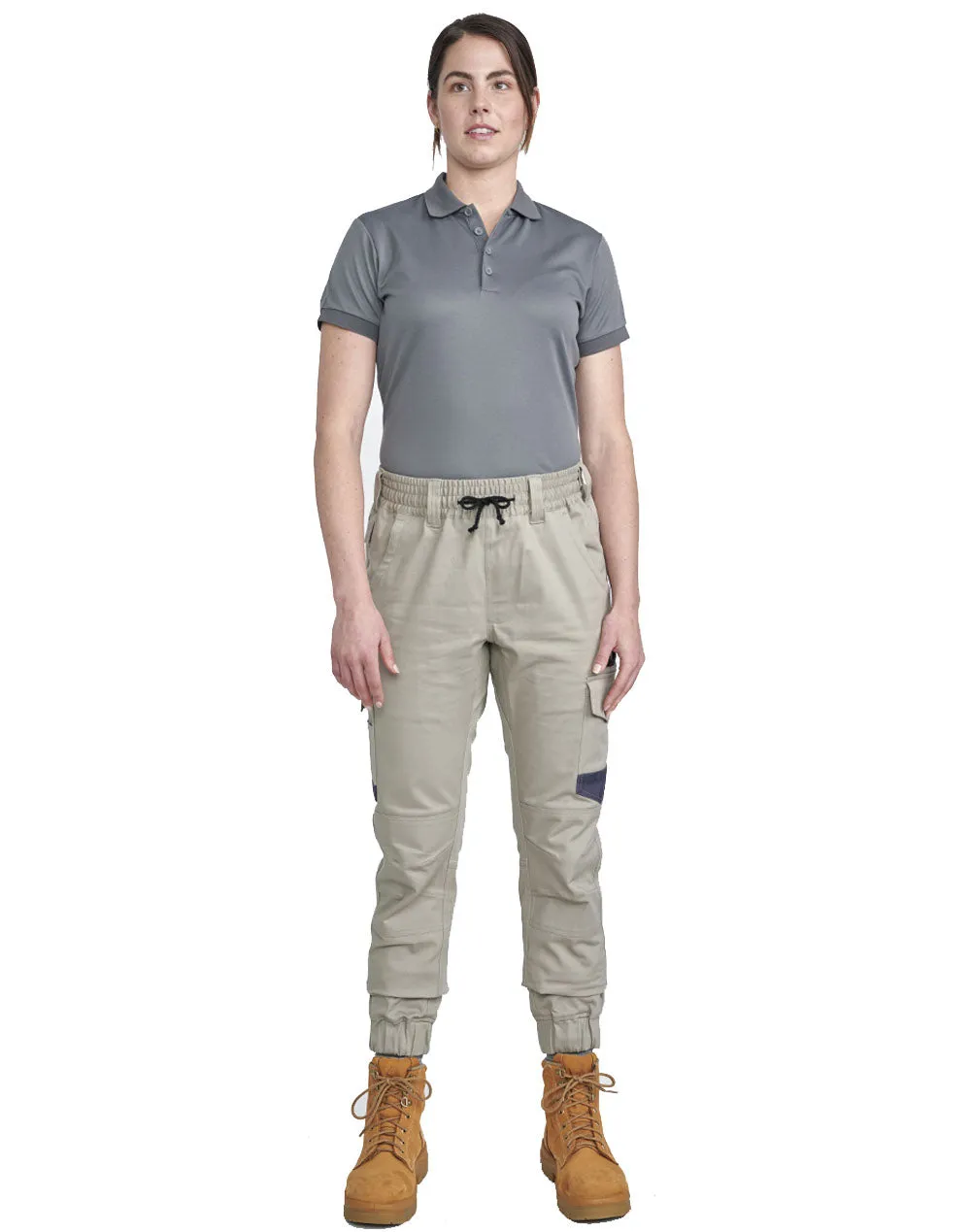 Unisex Cotton Stretch Drill Cuffed Work Pants - WP28