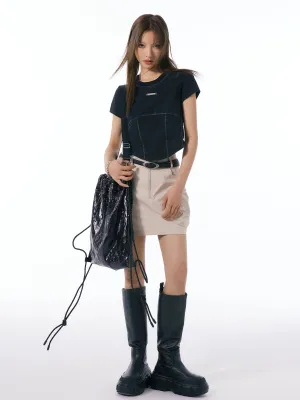 WESAME LAB WORKWEAR POCKET ZIP SKIRT