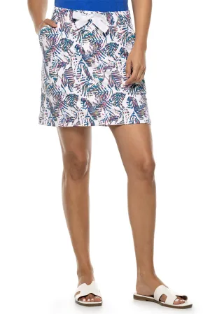 Women's Plaka Knit Skort  |  Magnolia Pink Beach Leaves