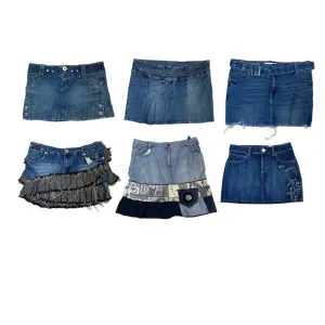 Y2k unique mini denim skirts (RX-398)